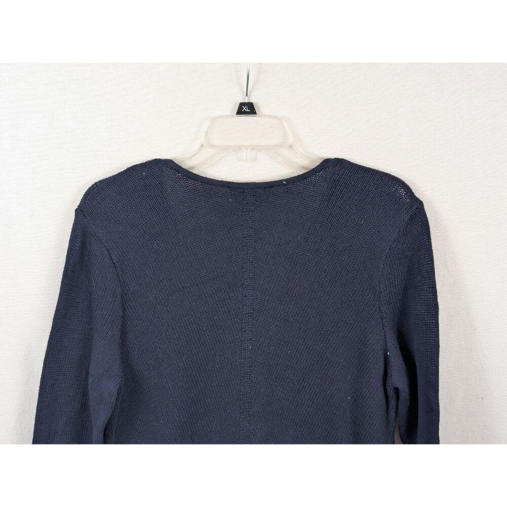 Lauren Ralph Lauren V-Neck Knit Sweater Navy Blue Women's Size XL - Picture 12 of 14